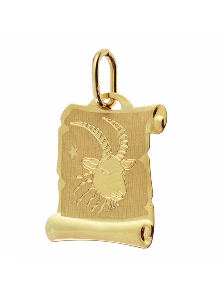 Złota zawieszka wisiorek znak zodiaku koziorożec Złota zawieszka wisiorek znak zodiaku koziorożec