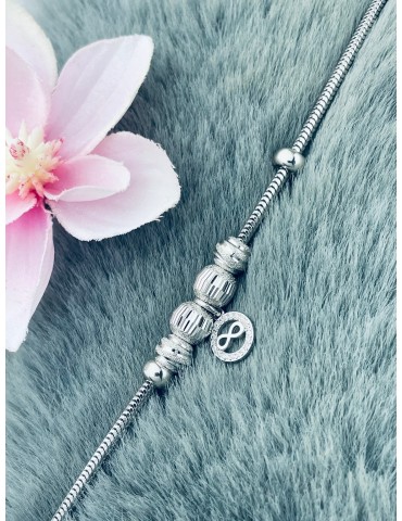 Infinity Armband 925 Silber mit Zirkonia Damen Kinder