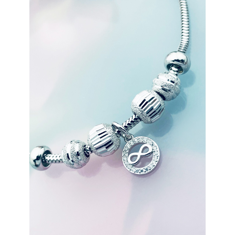 Infinity Armband 925 Silber mit Zirkonia Damen Kinder