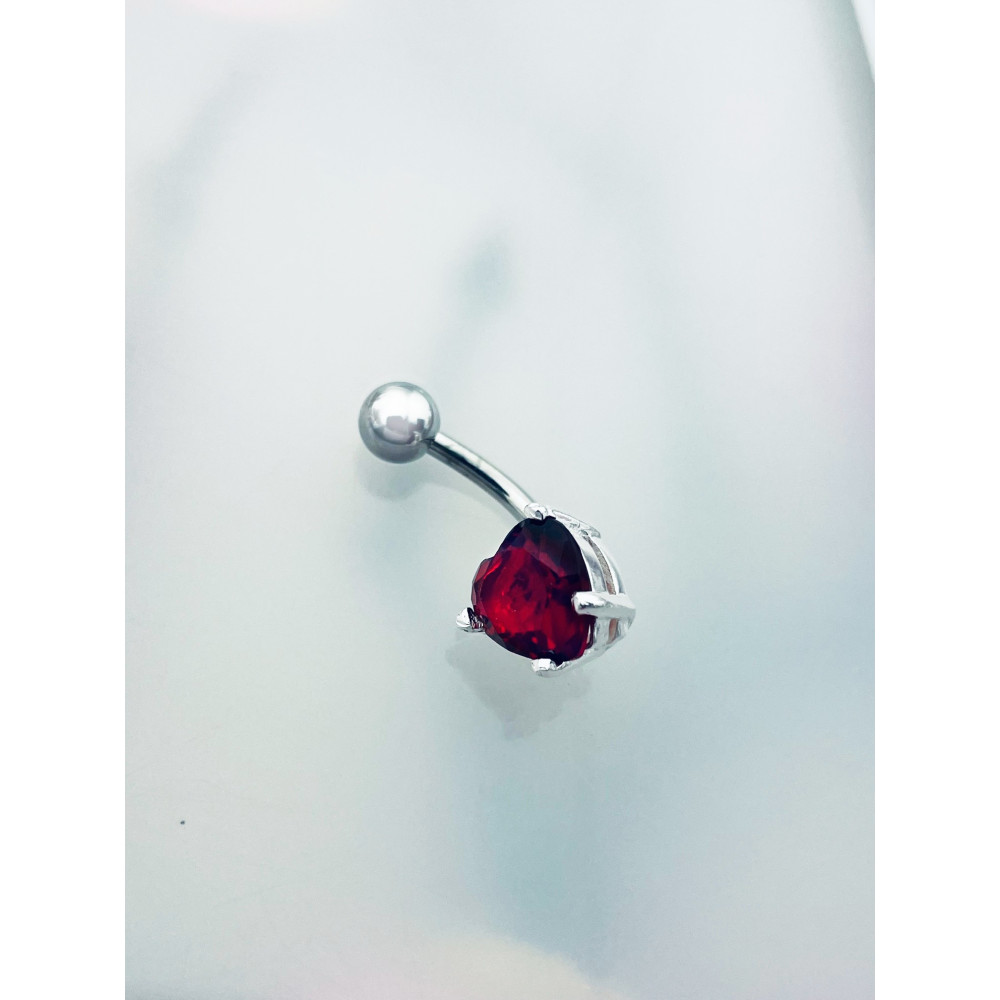 Bauchnabelpiercing Silber 925 Piercingschmuck Banana mit Zirkonia