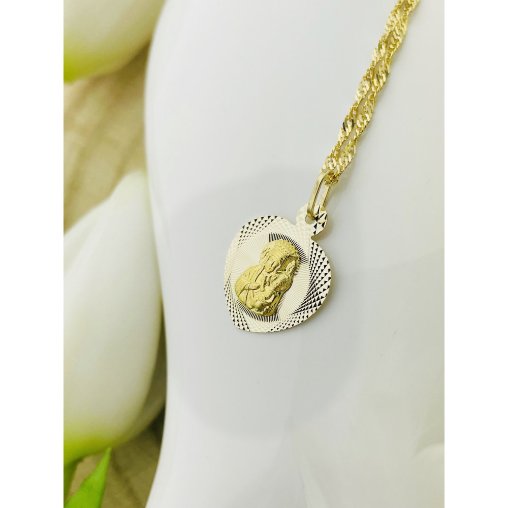 Anhänger Madonna Maria Goldanhänger Erstkommunion 585er 14KT