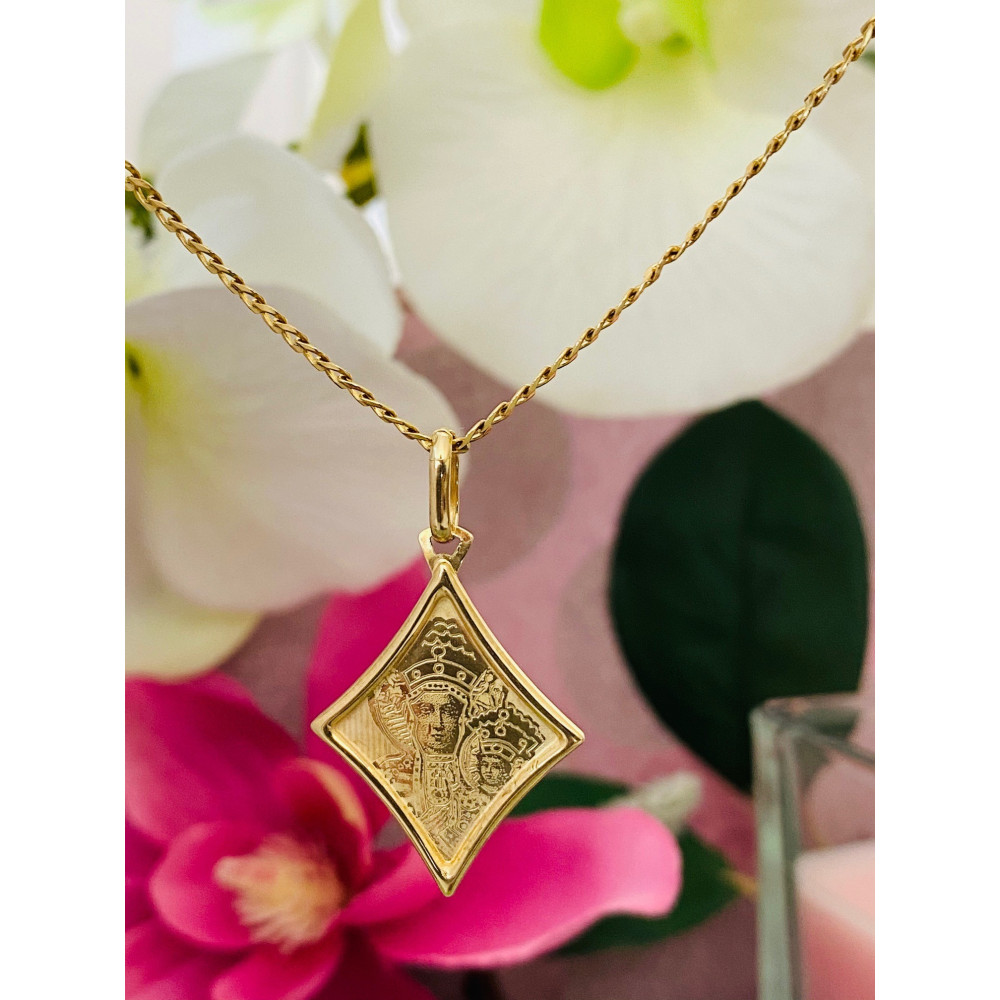 Anhänger Madonna Maria Kettenanhänger Gelbgold Goldanhänger Erstkommunion Taufe 333er 8KT
