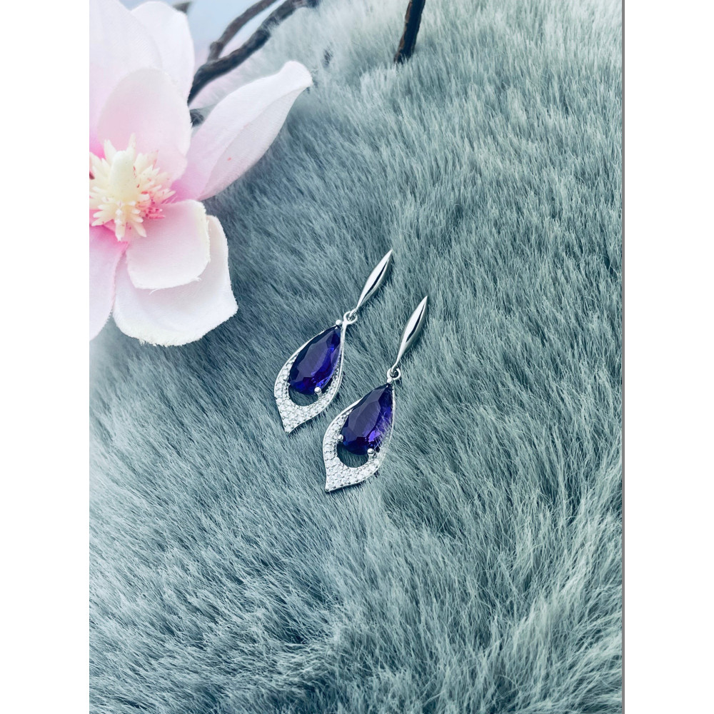 Träne 925 Silber Ohrringe mit Zirkonia