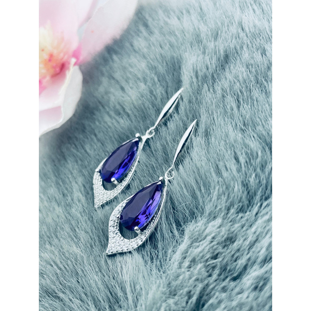 Träne 925 Silber Ohrringe mit Zirkonia