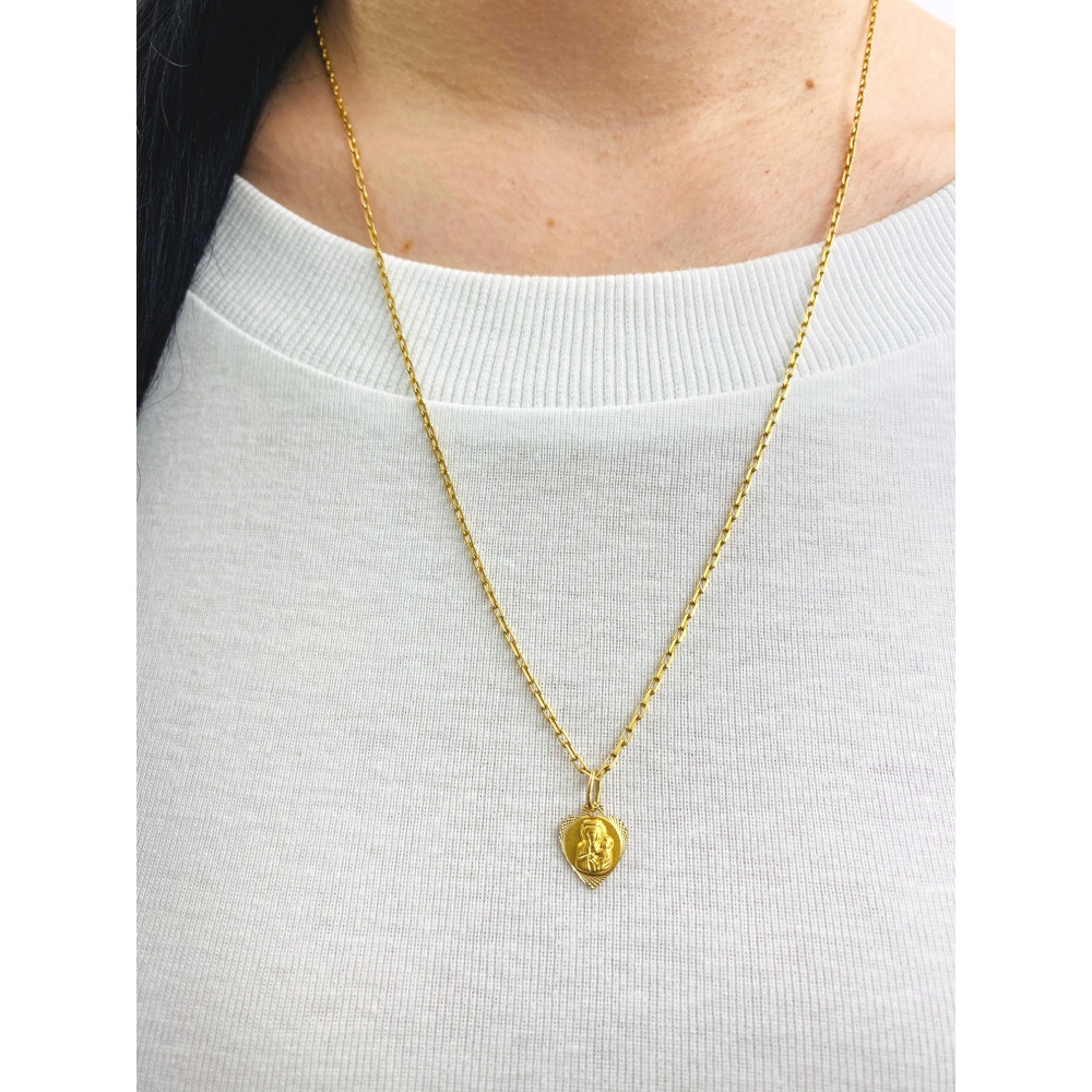 Anhänger Jesus Christus Madonna Maria mit Jesuskind Kettenanhänger Gelbgold Goldanhänger