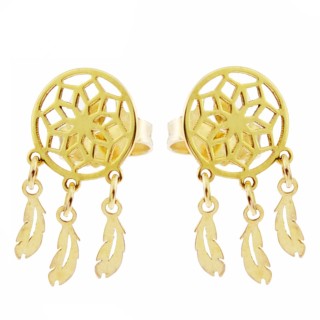 copy of Złote kolczyki serce z cyrkoniami