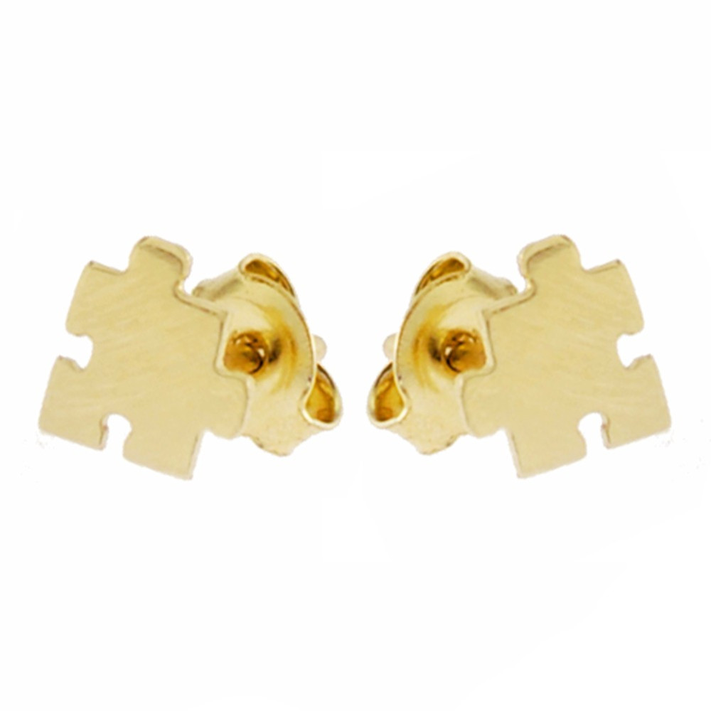 Ohrringe Ohrhänger Ohrstecker Ohrschmuck Puzzle Gelbgold Paar