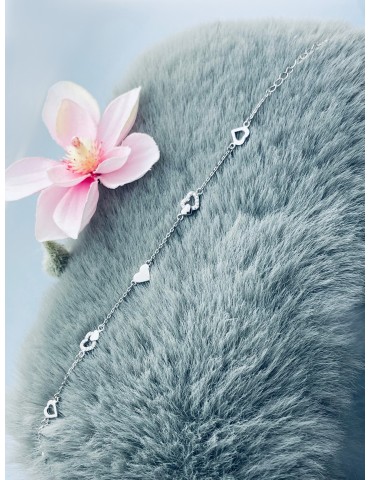 Herz Armband 925 Silber mit Zirkonia Damen Kinder