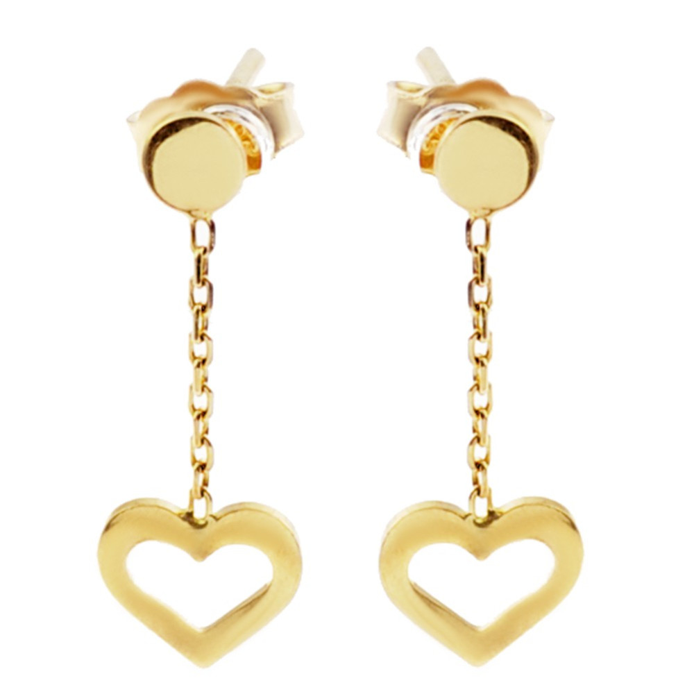 Ohrringe Ohrhänger Ohrstecker Ohrschmuck Herzen Gelbgold