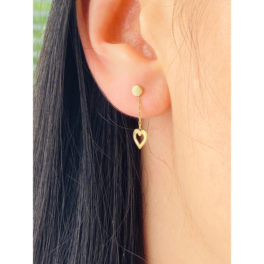 Ohrringe Ohrhänger Ohrstecker Ohrschmuck Herzen Gelbgold