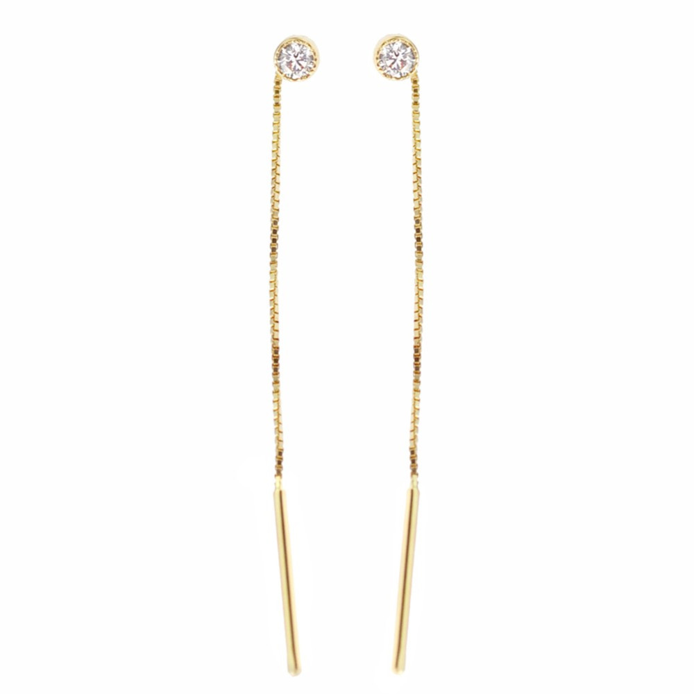 Ohrringe Durchzieher Ohrhänger Ohrstecker Ohrschmuck Kette Kugel Gelbgold Paar 585er 14KT