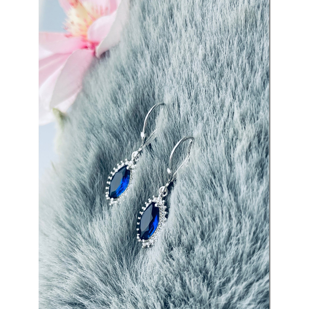 copy of Złote kolczyki przecinki z cyrkoniami