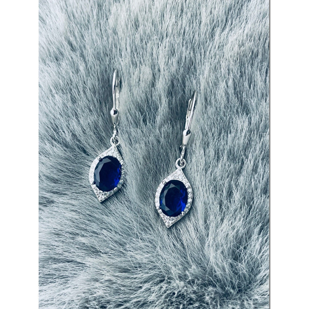 Träne 925 Silber Ohrringe mit Zirkonia