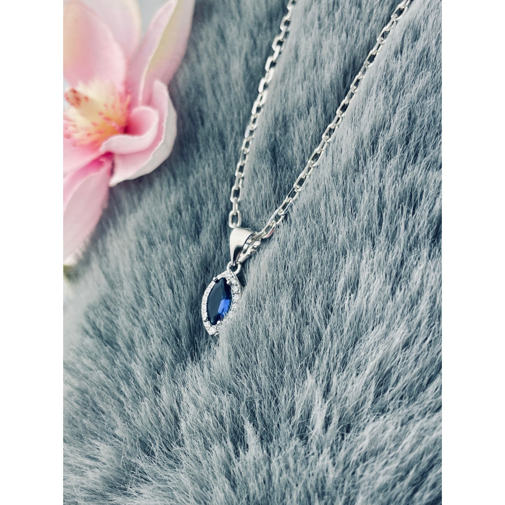 Träne 925 Silber Damen Medaillon Anhänger mit Zirkonia