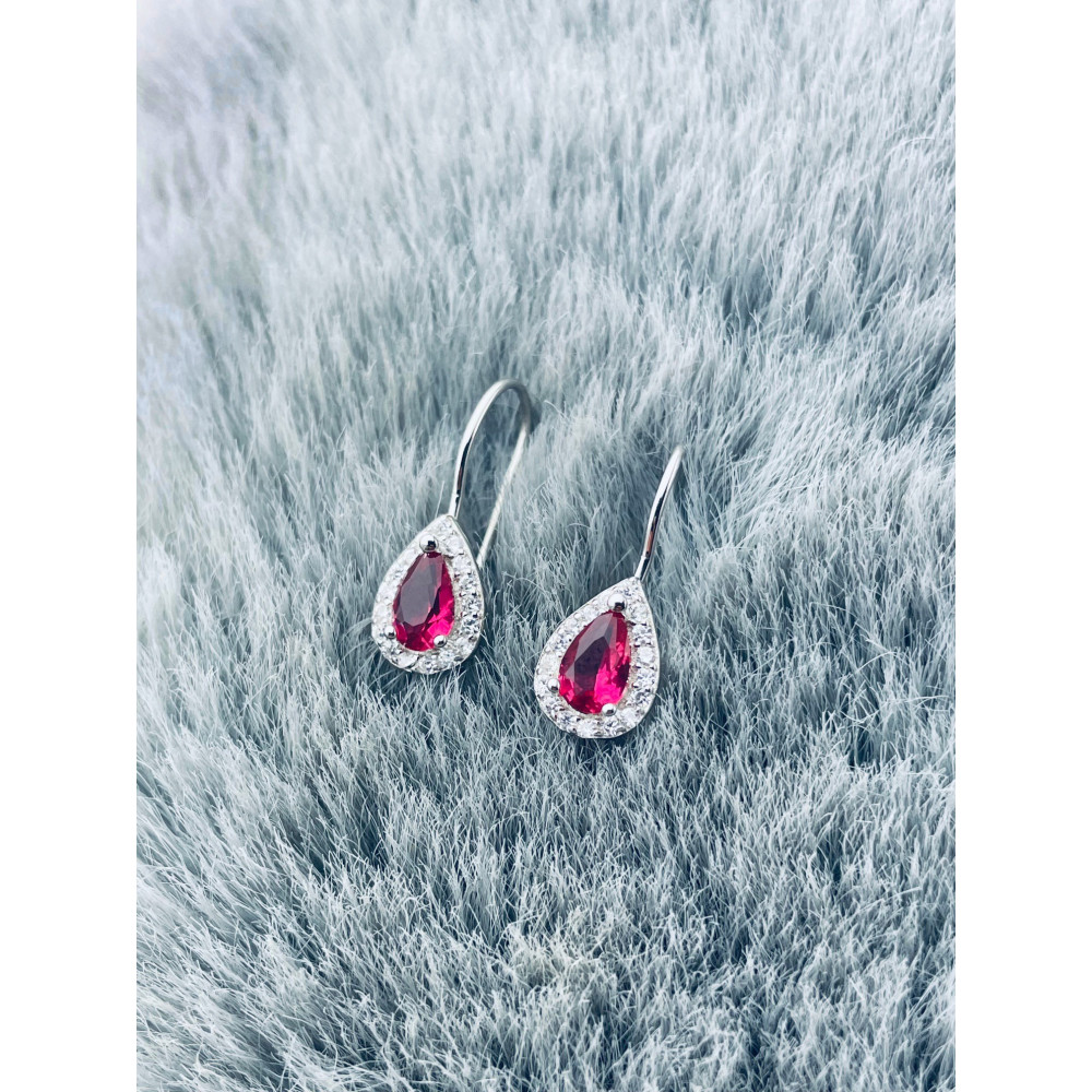 Träne 925 Silber mit Zirkonia Ohrringe