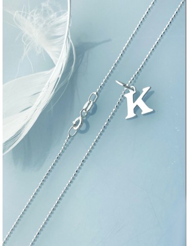 925 Silber Anhänger Buchstabe K Kettenanhänger