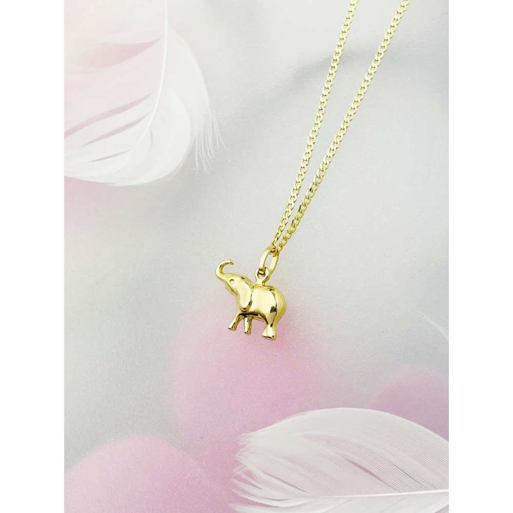 Elefant Anhänger Kettenanhänger Gelbgold Goldanhänger 585er 14KT