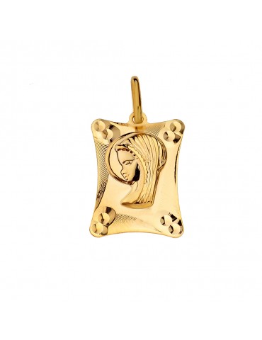 Anhänger Madonna Maria Kettenanhänger Gelbgold