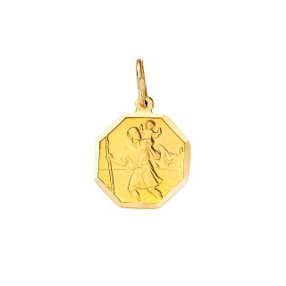 Złoty Medalik Zawieszka Święty Krzysztof