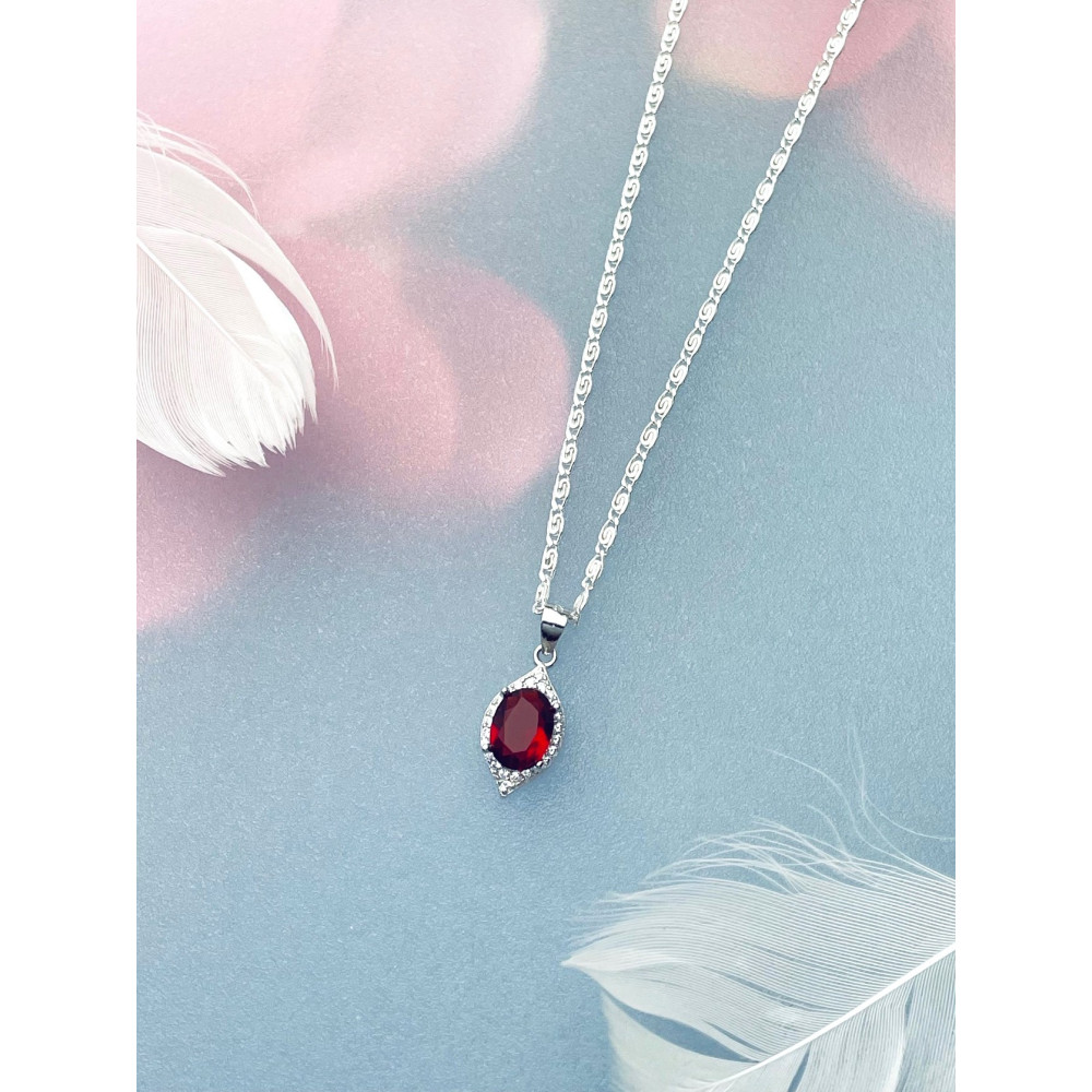 Oval 925 Silber Damen Medaillon Anhänger mit Zirkonia