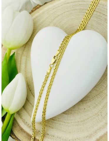 Goldkette Halskette Kette Nonnakette Doppelpanzerkette Gelbgold 585er 14KT