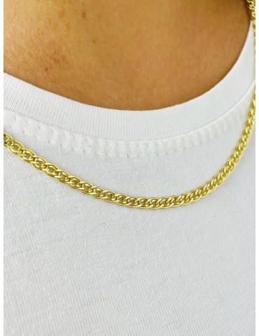 Goldkette Halskette Kette Nonnakette Doppelpanzerkette Gelbgold 585er 14KT