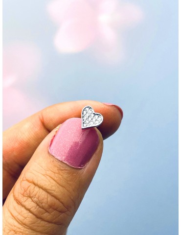 925 Silber Ohrringe mit Zirkonia Herz