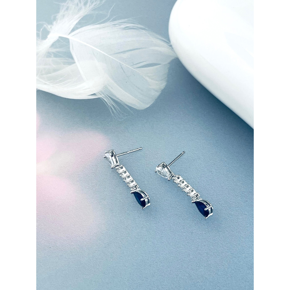 Träne 925 Silber Ohrringe mit Zirkonia