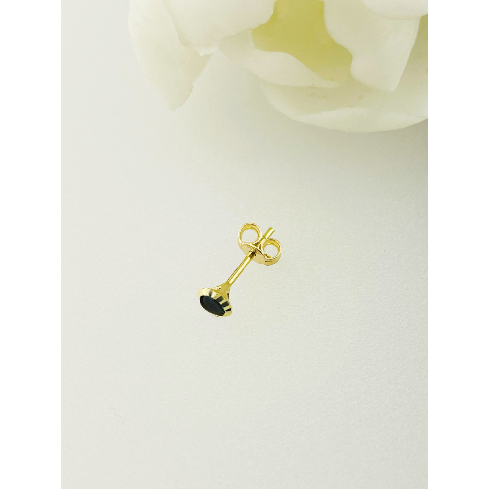 Goldohrring mit Onyx ein Ohrring Gold 585er 14KT