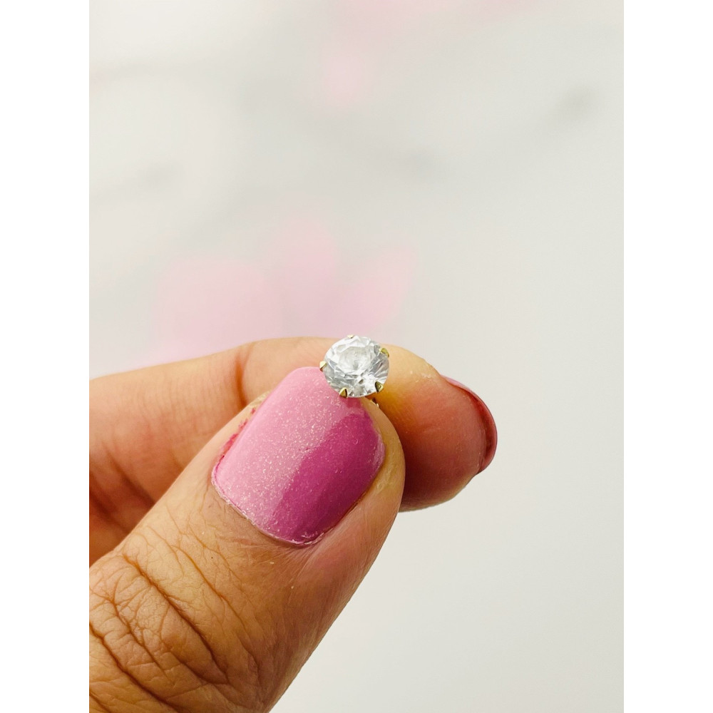 Goldohrring mit Zirkonia ein Ohrring Gold 585er 14KT