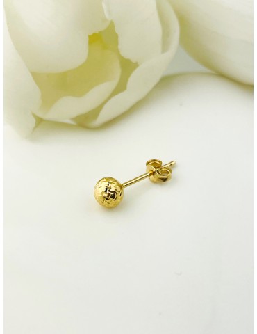 Kugel Gold-Ohrring ein Ohrring Gold 585er 14KT