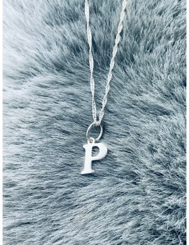 925 Silber Anhänger Buchstabe P Alphabet