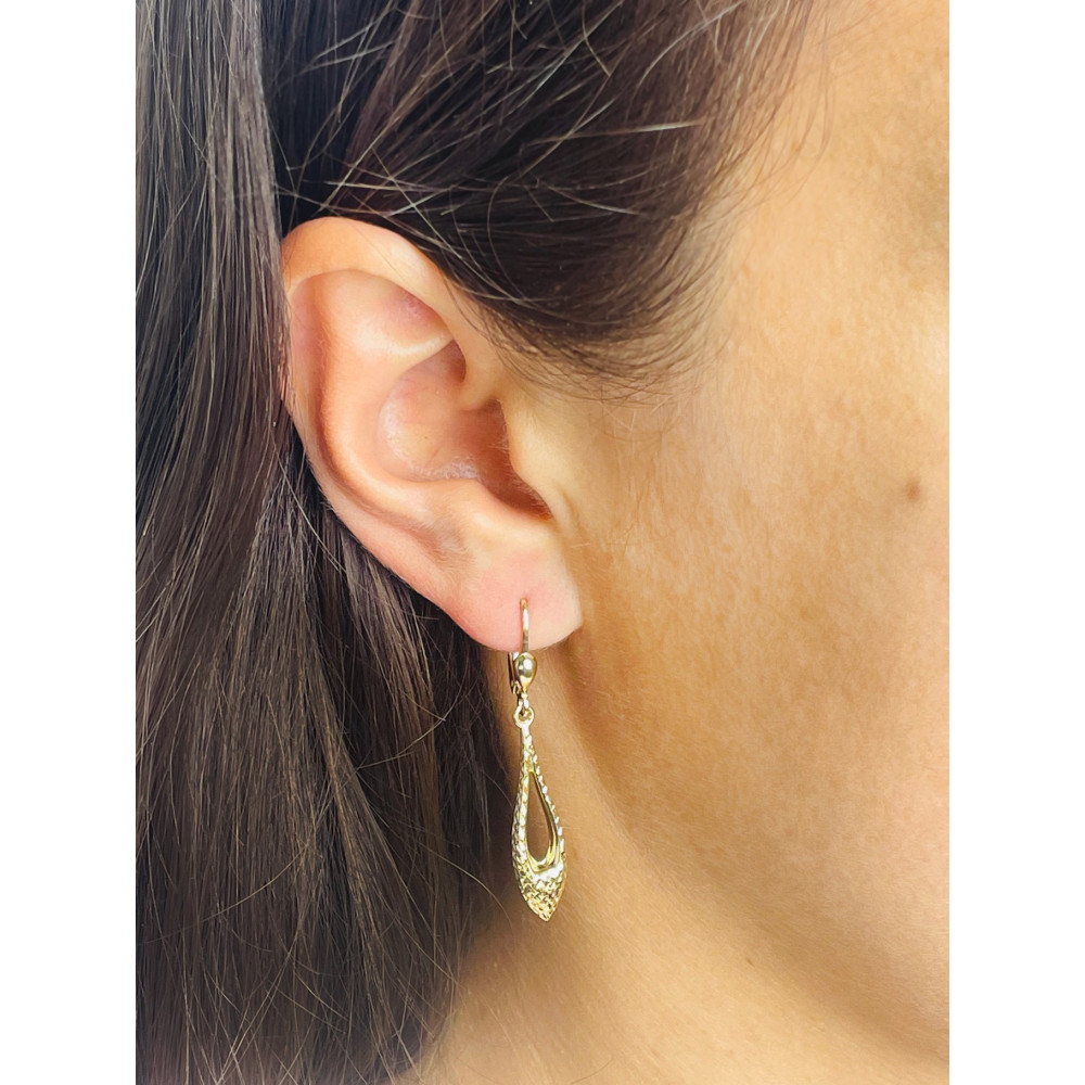 Gold Ohrringe Ohrhänger Ohrstecker Ohrschmuck Paar Gelbgold 585er 14KT