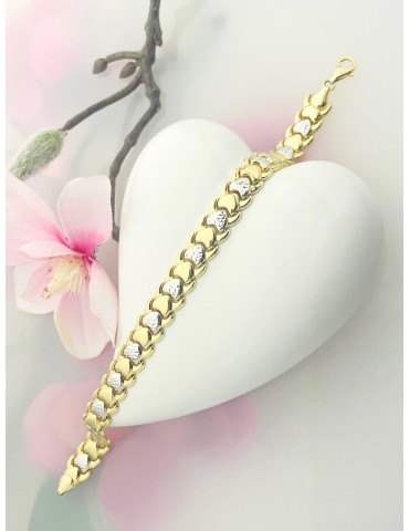 Herz Damen Goldarmband Armband Armkette Gelbgold 585er 14KT