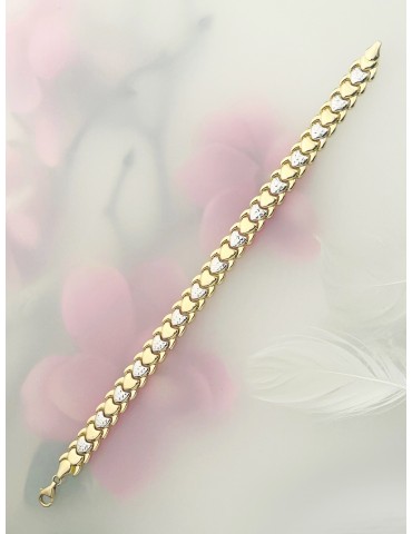 Herz Damen Goldarmband Armband Armkette Gelbgold 585er 14KT