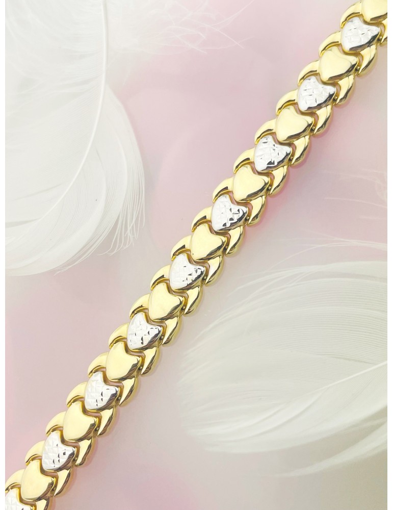Herz Damen Goldarmband Armband Armkette Gelbgold 585er 14KT