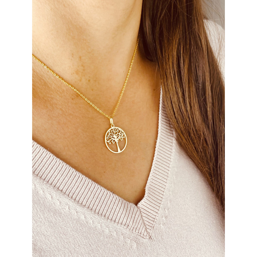 Anhänger Baum Gelbgold Goldanhänger 585er 14KT
