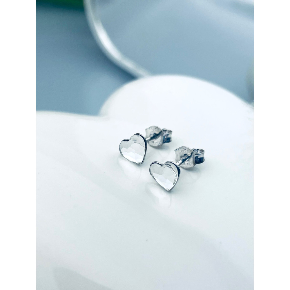 Herz 925 Silber Ohrringe mit Zirkonia
