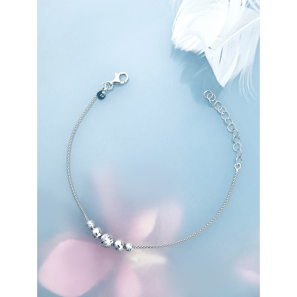 Kugel Armband 925 Silber Damen