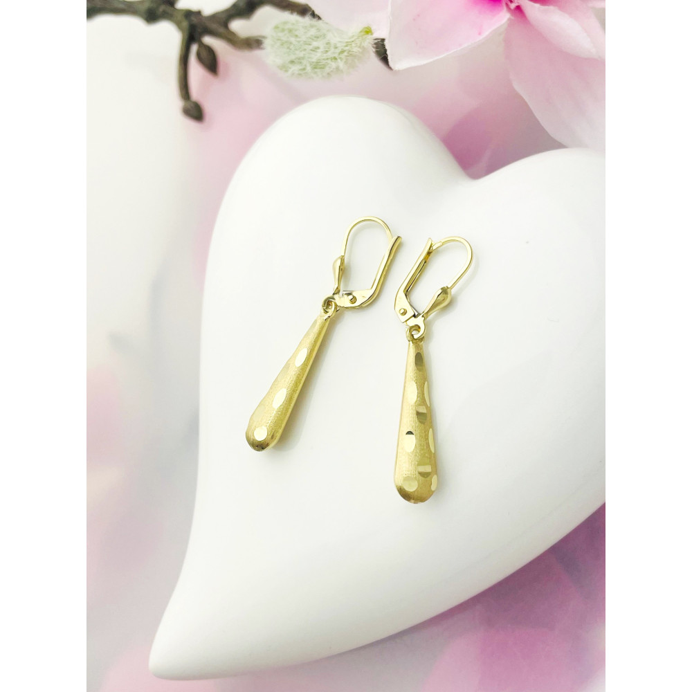Gold Ohrringe Ohrhänger Ohrstecker Ohrschmuck Paar Gelbgold 585er 14KT