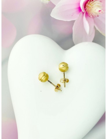 Kugel Ohrringe Ohrhänger Ohrstecker Ohrschmuck Gelbgold Paar Gold 585er 14KT