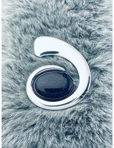 Cochlea 925 Silber Anhänger mit schwarzer Stein