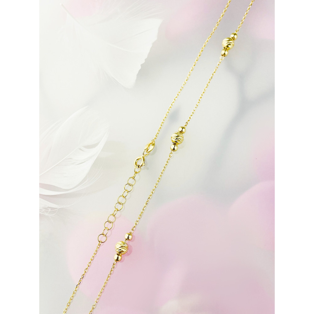 Kugel 925 Silber Halskette vergoldet Halsband Damen