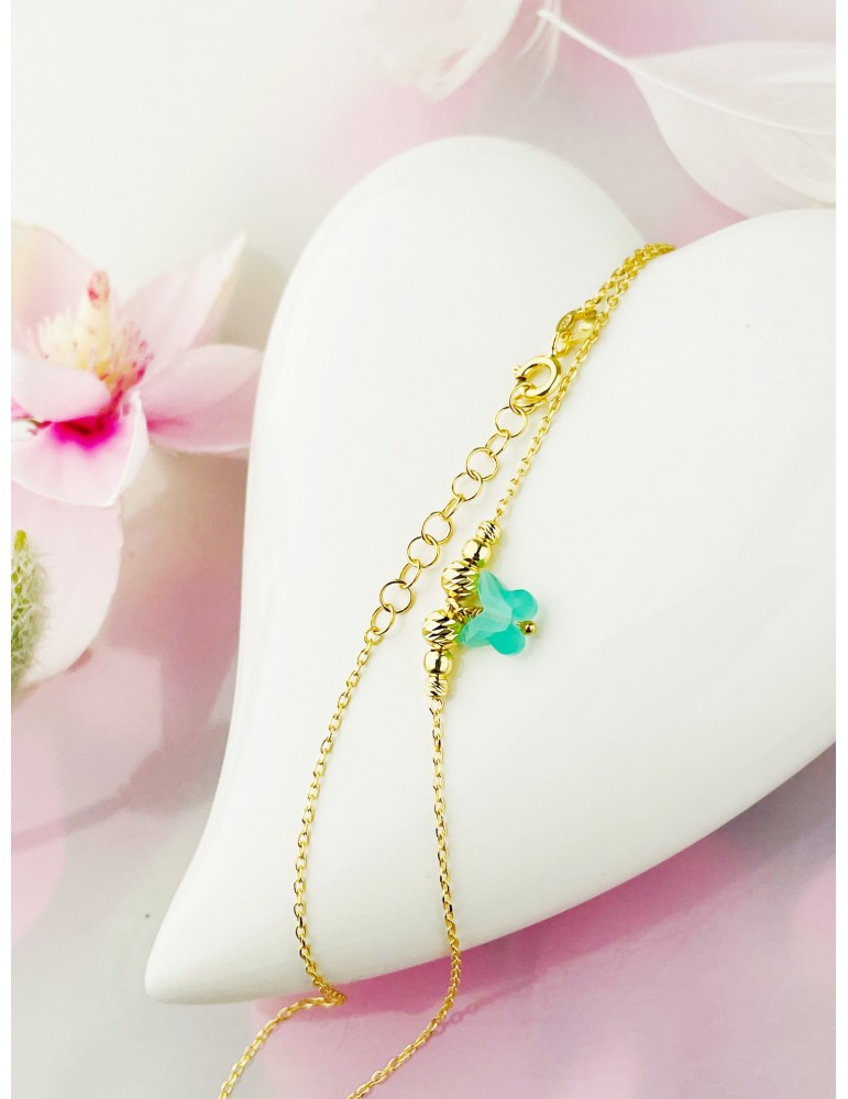 Schmetterling 925 Silber Halskette vergoldet Halsband Damen