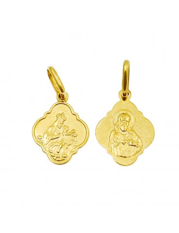 Anhänger Jesus Christus Madonna Maria mit Jesuskind Kettenanhänger Gelbgold Goldanhänger