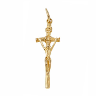 Złoty krzyżyk Jezus Chrystus INRI