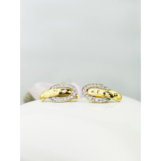 Ohrringe mit Zirkonia Ohrhänger Ohrstecker Ohrschmuck Gelbgold Paar 585er 14KT