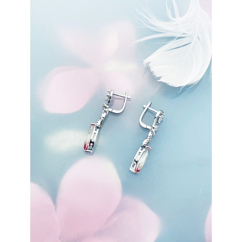 Träne 925 Silber Ohrringe mit Zirkonia