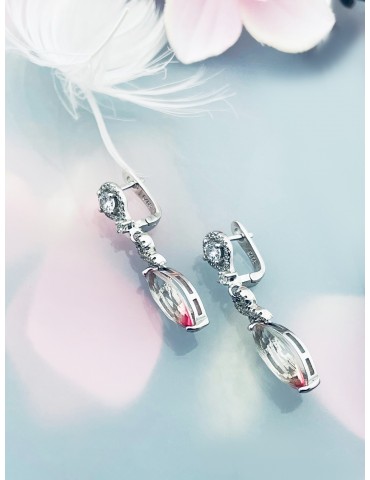 Träne 925 Silber Ohrringe mit Zirkonia