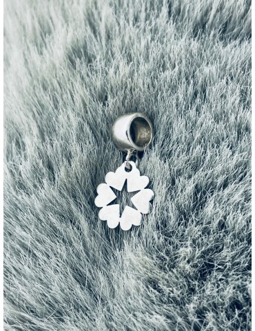 Blume 925 Silber Anhänger Charms